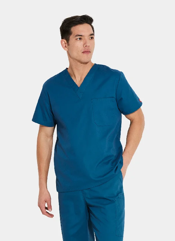 Dickies EDS Signature Unisex Tuckable V-Neck Scrub Top DKE83706 - Caribbean