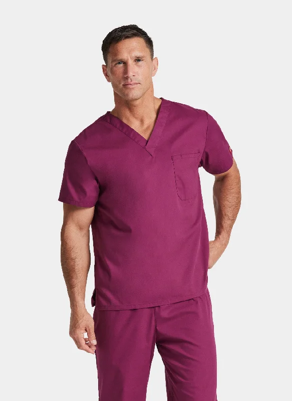 Dickies EDS Signature Unisex Tuckable V-Neck Scrub Top DKE83706 - Wine