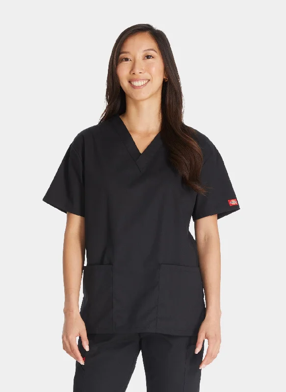 Act Fast Dickies EDS Signature V-Neck Scrub Top DKE86706 - Black