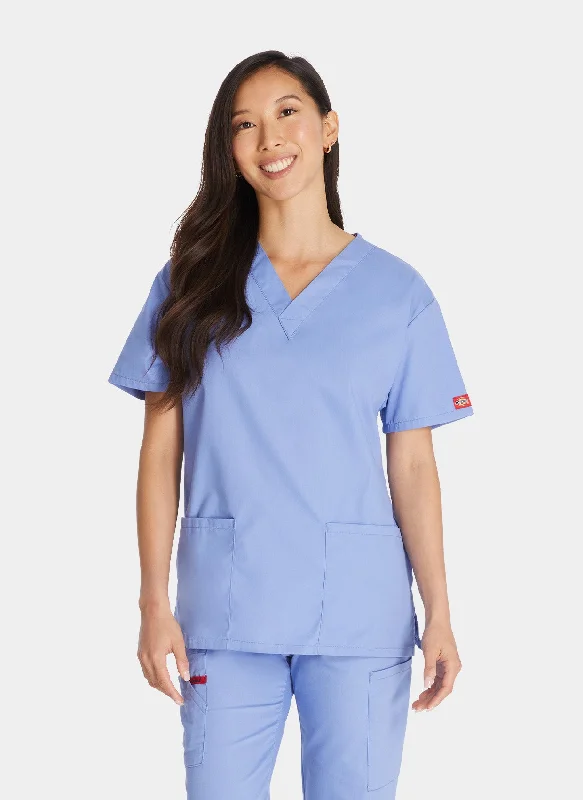 Amazing Deals Dickies EDS Signature V-Neck Scrub Top DKE86706 - Ceil