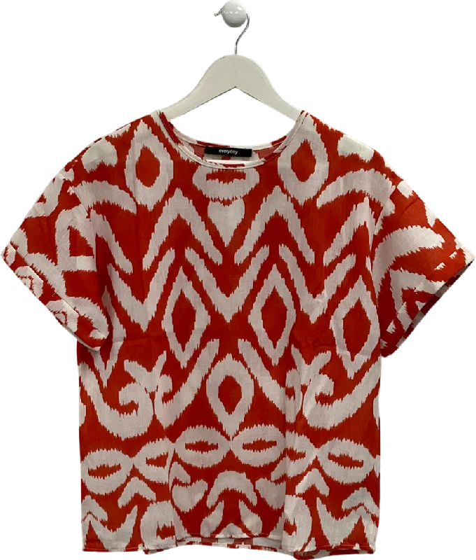 Savings Event Everyday Orange Tribal Print Top UK 12