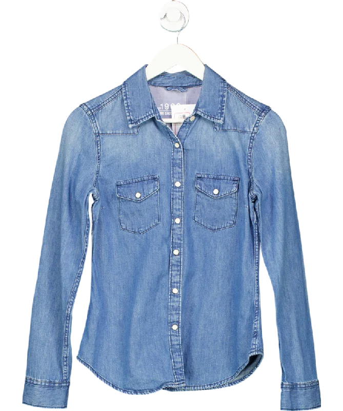 Reduced Prices GAP Blue Cotton Denim Shirt UK XS