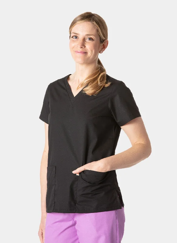 Fantastic Offers HappyFIT Lily Scrub Top - Black