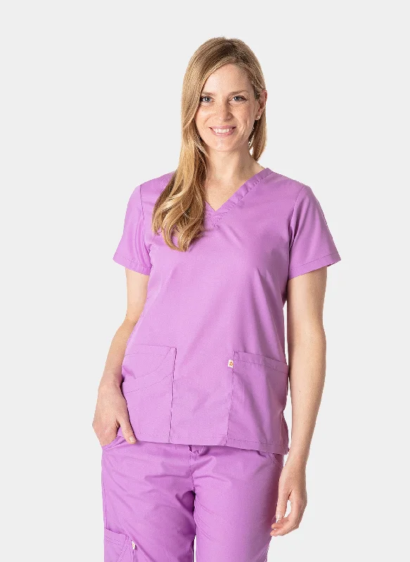 Exclusive Savings HappyFIT Lily Scrub Top - Lavender