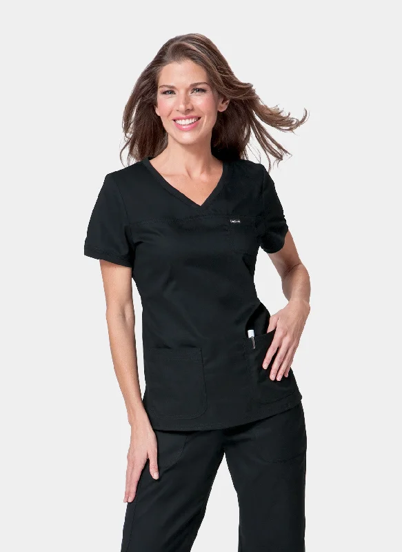 Act Now Koi Classics Nicole Scrub Top - Black