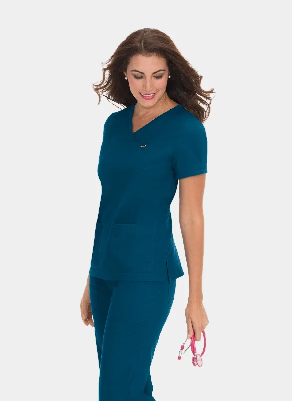 Can't Be Beat Koi Classics Nicole Scrub Top - Caribbean