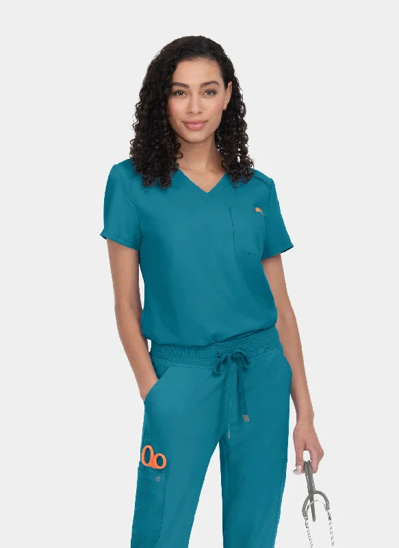 Koi Cureology Aura Scrub Top - Teal