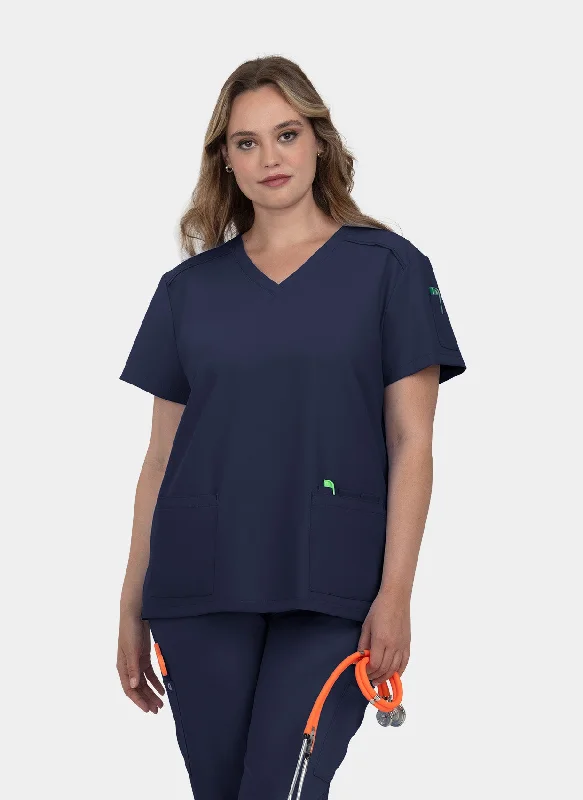 Koi Cureology Cardi Scrub Top - Navy