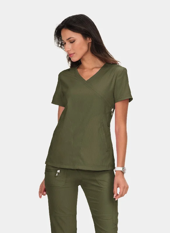 Super Bargain Koi Lite Philosophy Scrub Top - Olive
