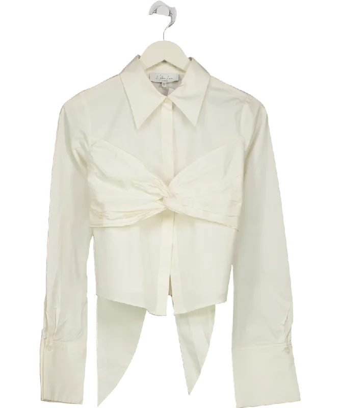 Best Seller L'academie White Back Tie Shirt UK S