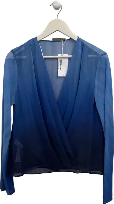 Referral Discount MANGO Blue Cielo Ombré Blouse UK M