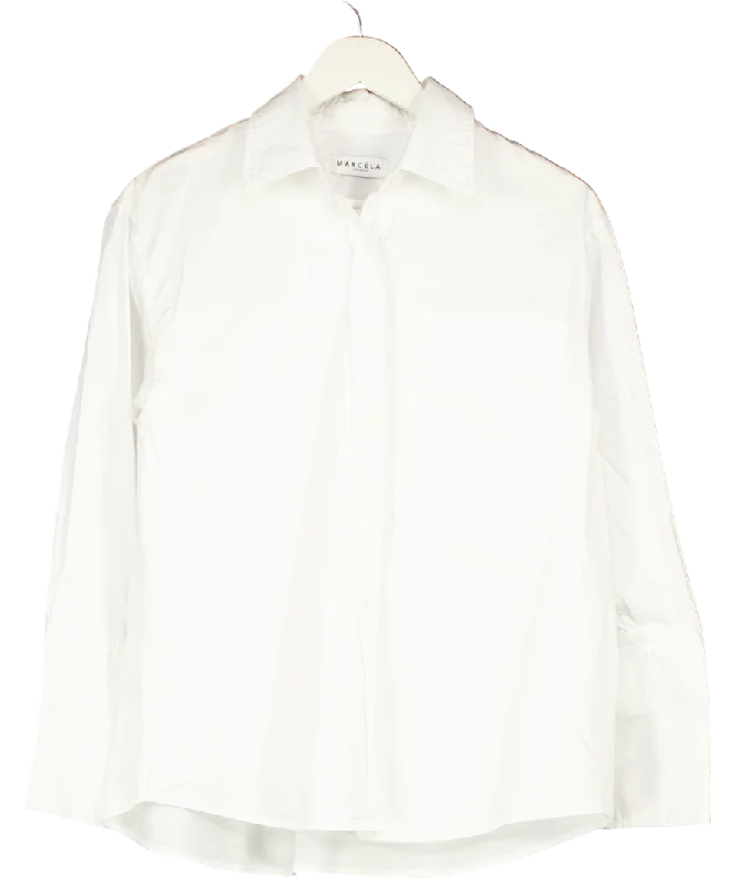 Markdown Madness Marcela London White 100% Cotton Poplin Shirt One Size