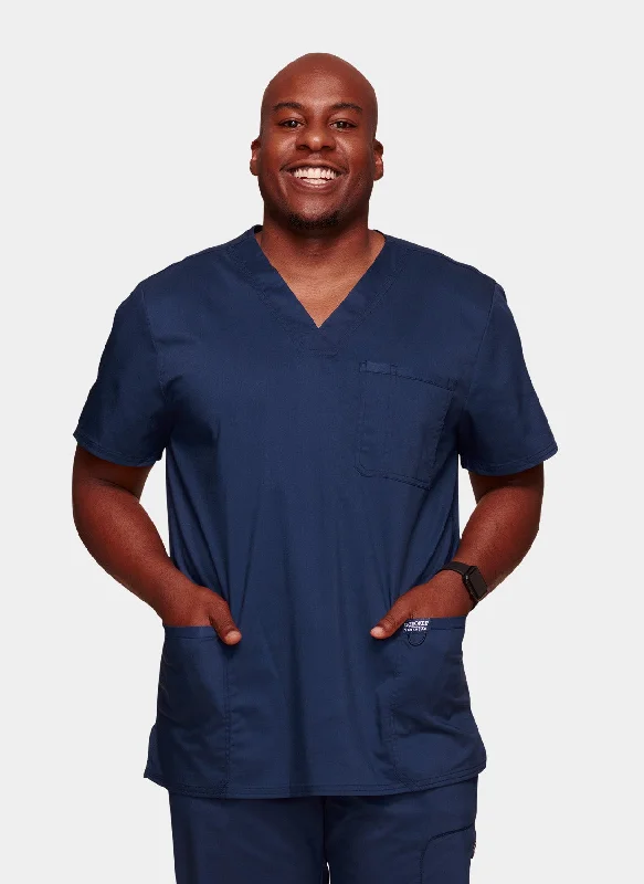 Instant Discount Cherokee WW Revolution Men-s V-Neck Scrub Top WWE670 - Navy