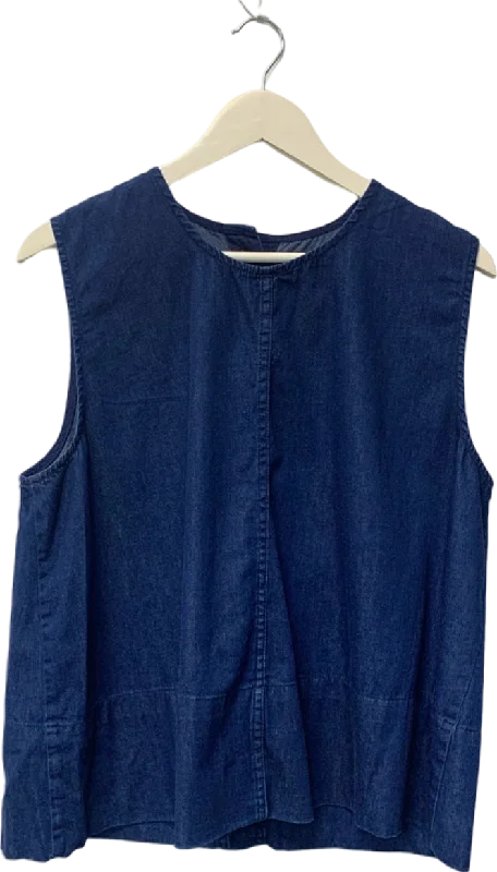 Special Discount Nobody's Child Blue Denim Sleeveless Top UK 16