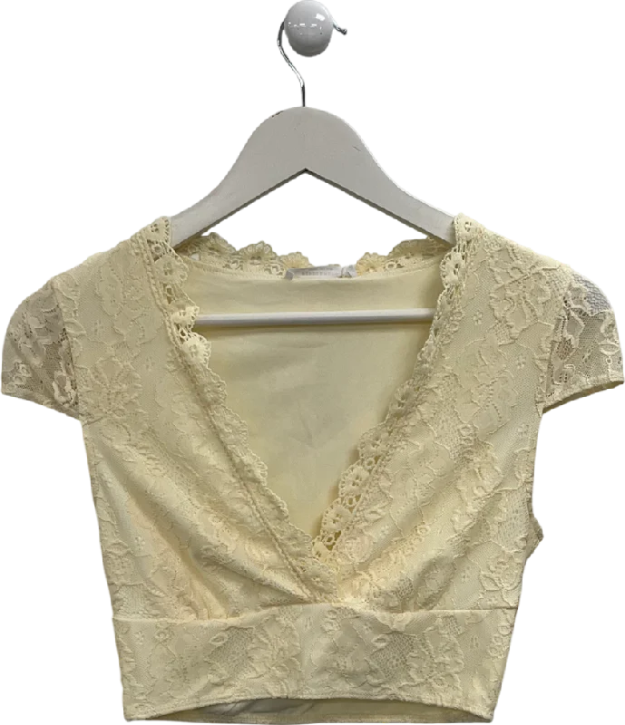 Price Buster Peppermayo Yellow Marley Crop Top UK 8