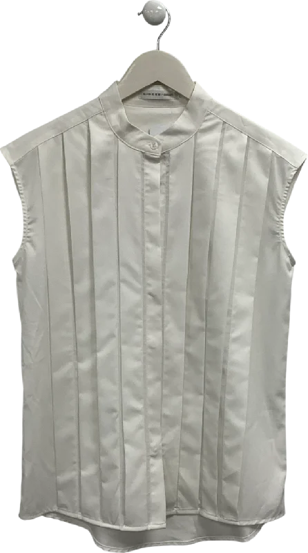 Grand Opening Sale S Deer Concept Cream Pleated Sleeveless Blouse UK S