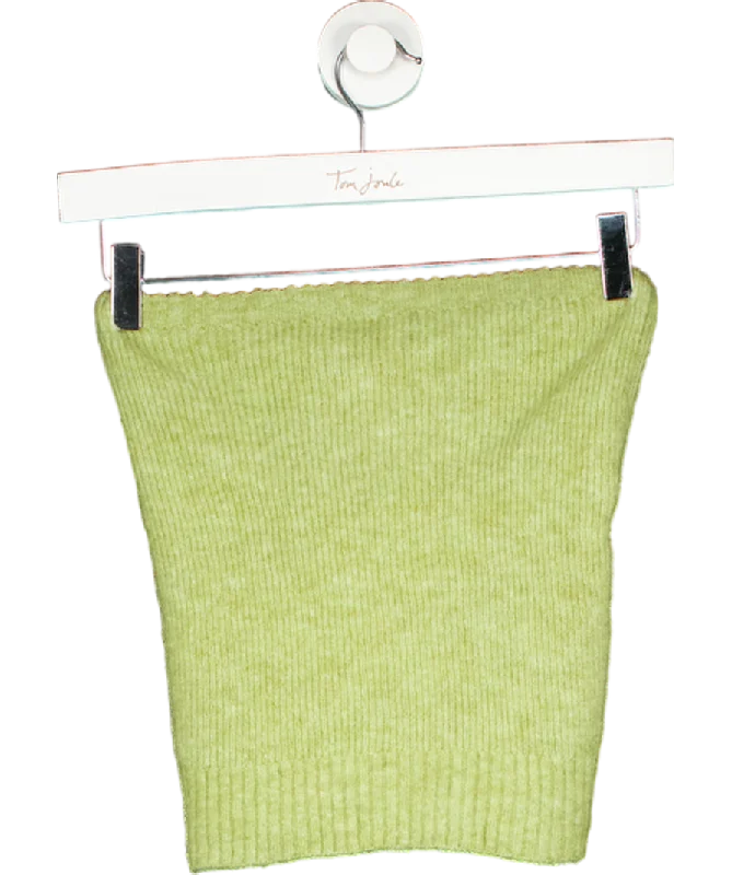 Factory Direct Sale Sezane Green Oriana Wool Blend Top UK S