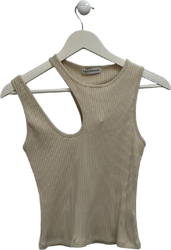 Price Meltdown Stainless Beige Asymmetric Top UK S