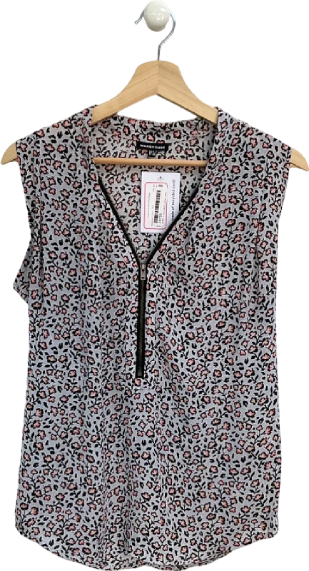 Online Only Warehouse Multicolour Floral Print Sleeveless Top UK 8