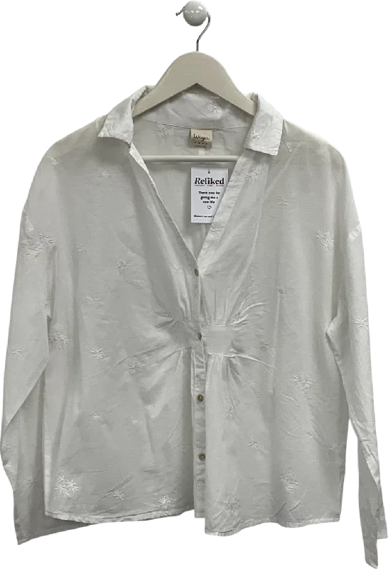 Year-End Sale Wiya White Embroidered Shirt UK M/L