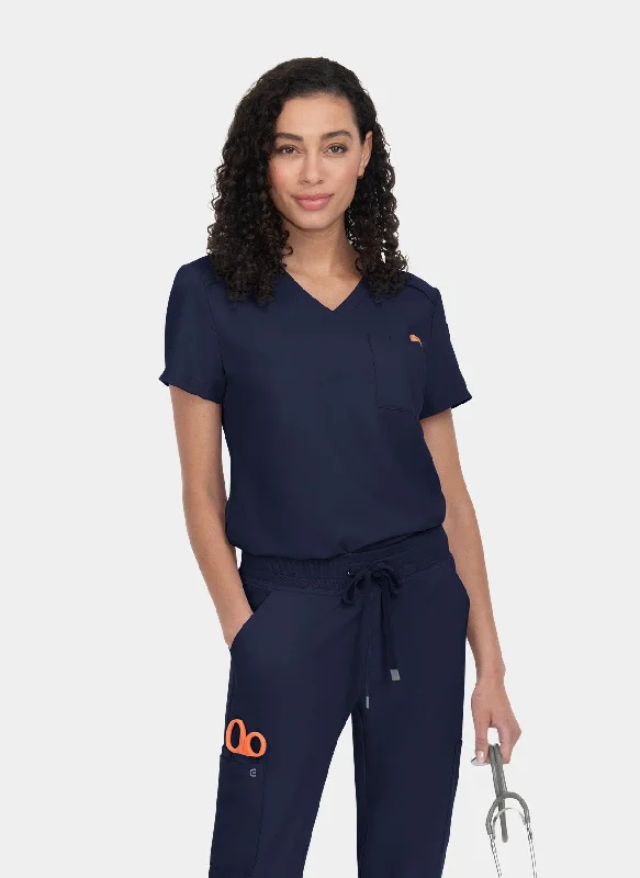 Koi Cureology Aura Scrub Top - Navy