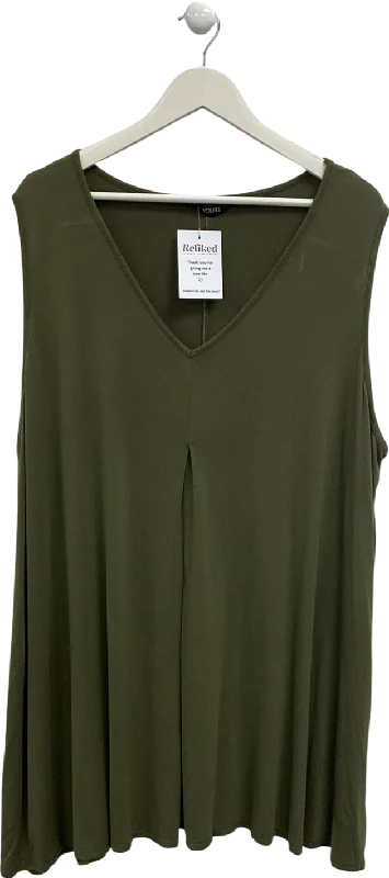 Price Drop Alert Yours Green V Neck Sleeveless Top UK 28