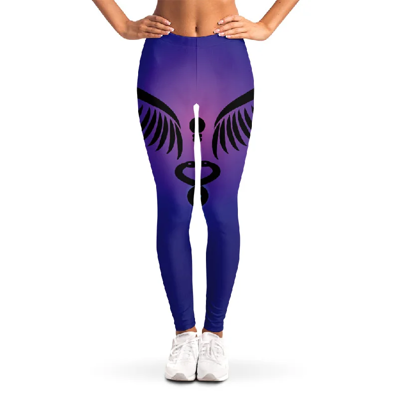 Loyalty Reward 7 Chakras Caduceus Print Women's Leggings