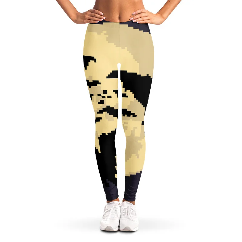 Clearance Event 8-Bit Pixel Halloween Bat Print Women's Leggings