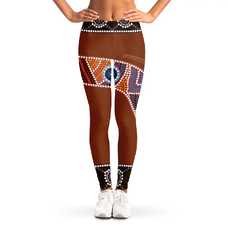 Quick Sale Aboriginal Dot Boomerang Print Women's Leggings