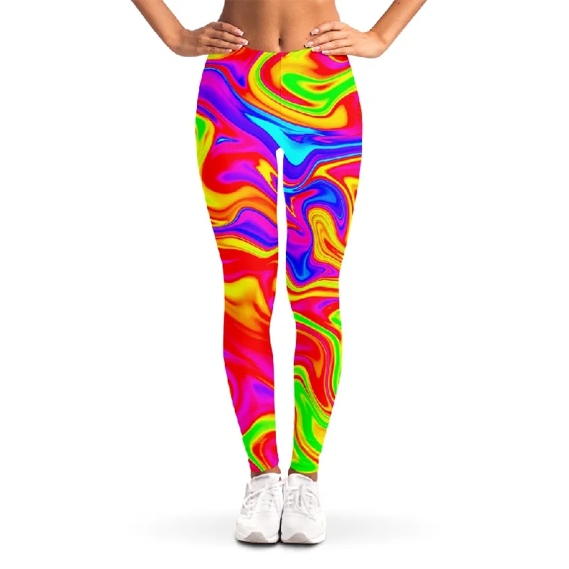 Weekend Flash Sale Abstract Colorful Liquid Trippy Print Women's Leggings