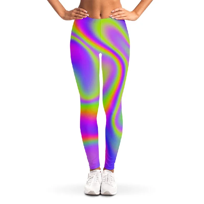 Buy More, Save More Abstract Holographic Trippy Print Women's Leggings