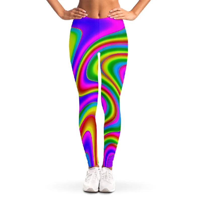 Last Chance Abstract Neon Trippy Print Women's Leggings