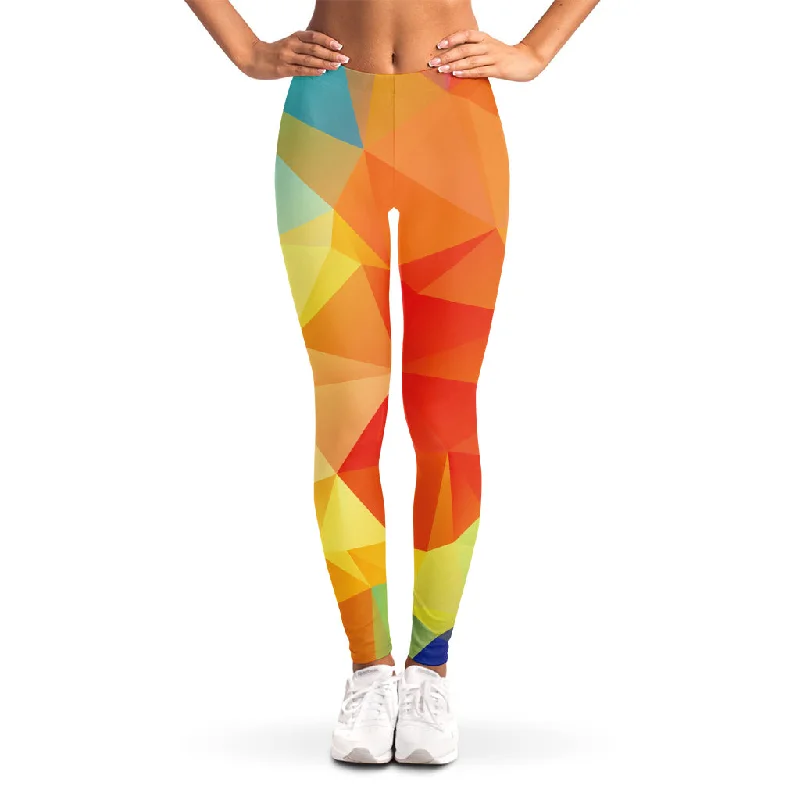 Steals and Deals Abstract Polygonal Geometric Print Women's Leggings