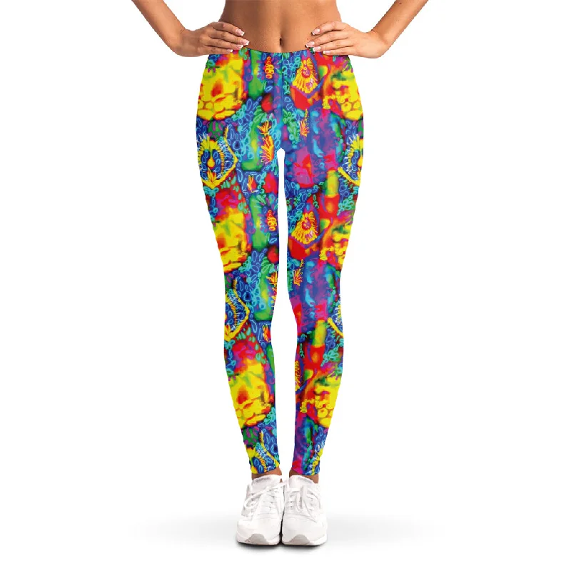 Markdowns Abstract Psychedelic Print Women's Leggings