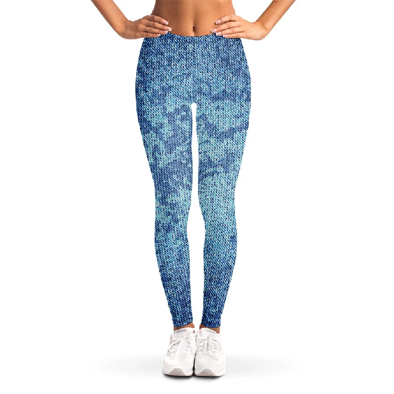 New Deals Acid Wash Denim Jeans Pattern Print Women's Leggings