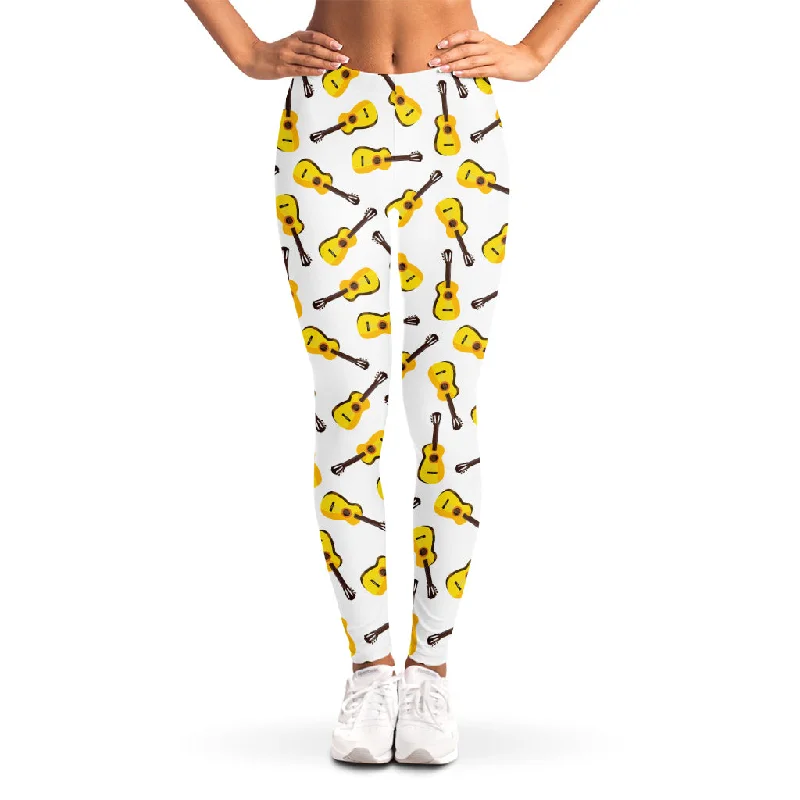 Low Prices Acoustic Guitar Pattern Print Women's Leggings