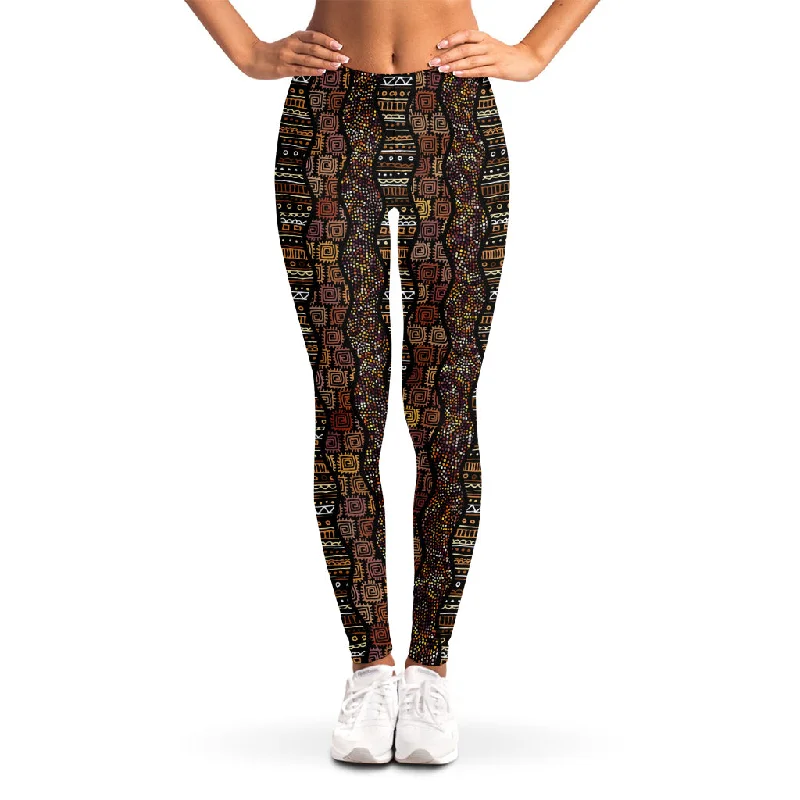 Final Markdown African Afro Inspired Pattern Print Women's Leggings