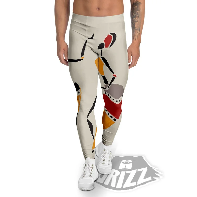 Markdowns African Ethnic Girl Print Men's Leggings