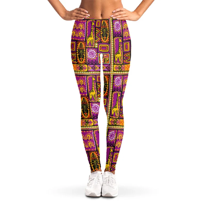 Don't Wait African Ethnic Tribal Inspired Print Women's Leggings