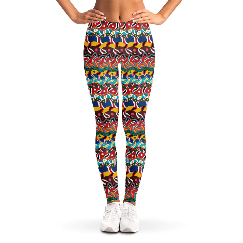 Crazy Savings Afro African Ethnic Pattern Print Women's Leggings