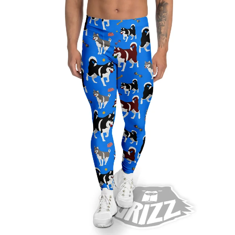 Alaskan Malamute Print Pattern Men's Leggings