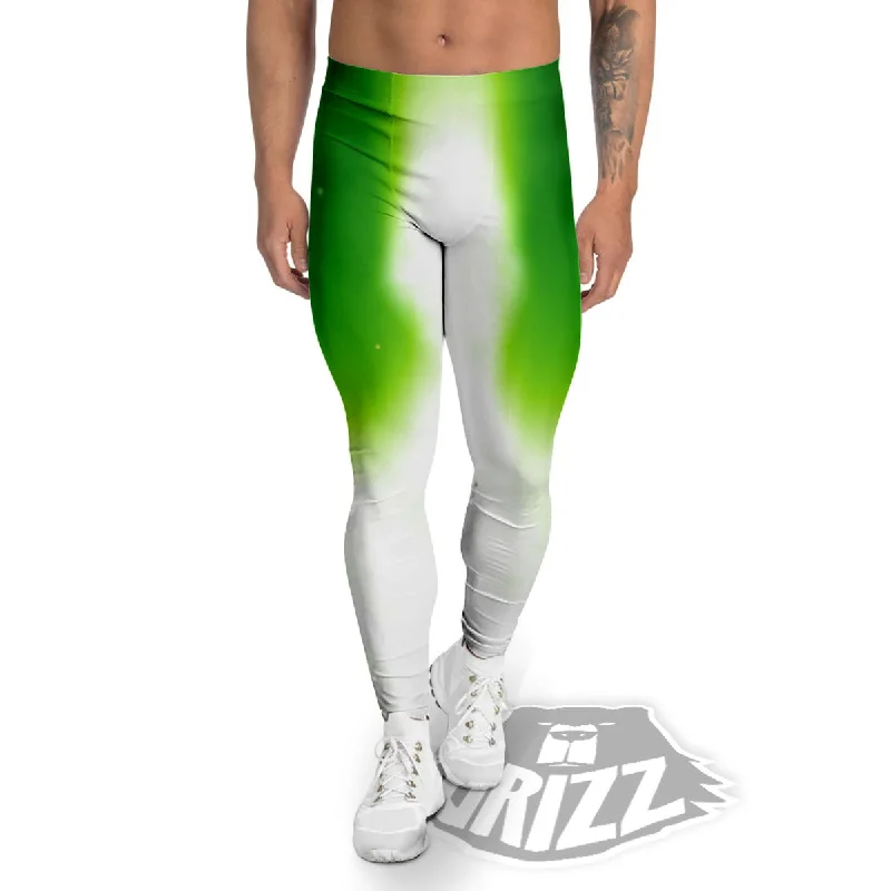 Daily Deals Alien Light Green Print Men's Leggings