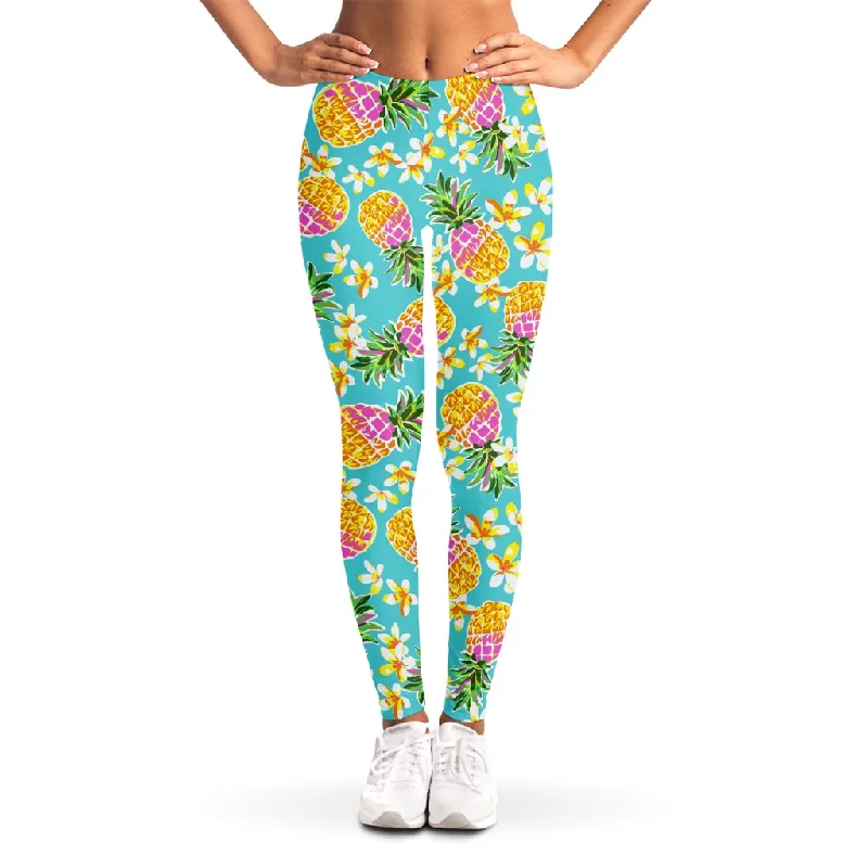 New Markdowns Aloha Summer Pineapple Pattern Print Women's Leggings