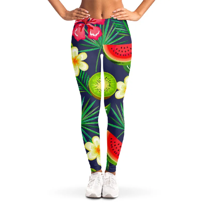 Lowest Price Aloha Tropical Watermelon Pattern Print Women's Leggings