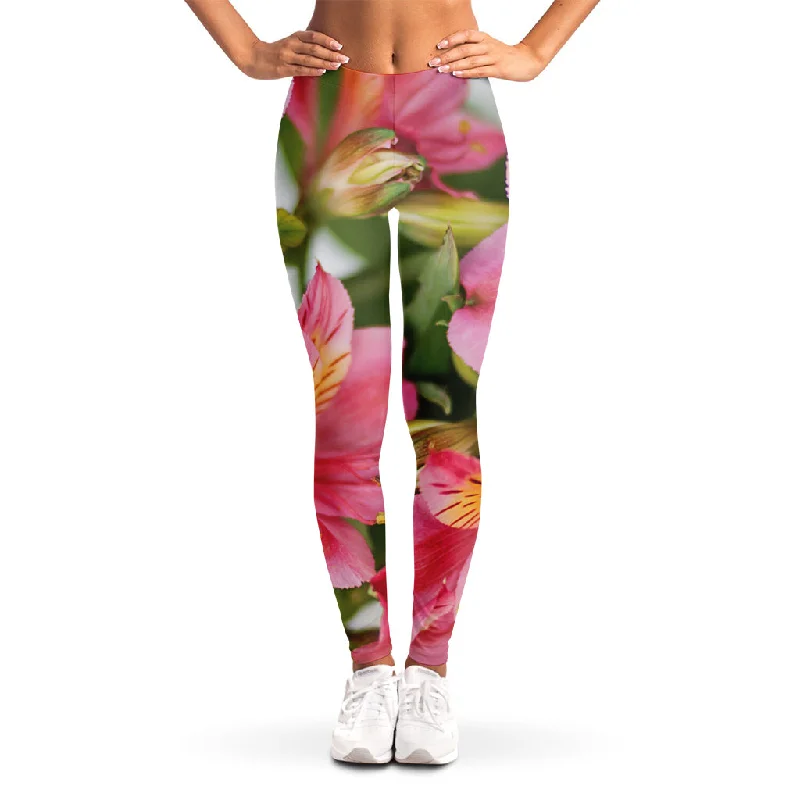 Don't Wait Alstroemeria Flower Print Women's Leggings