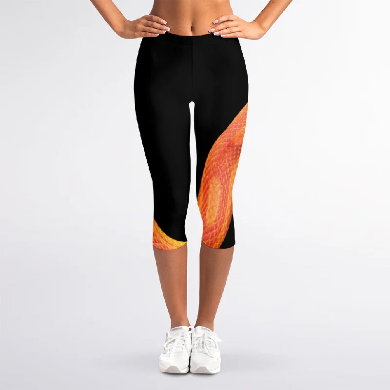 Don’t Miss Out Amel Motley Corn Snake Print Women's Capri Leggings