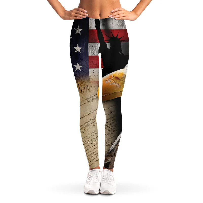 Closeout American Dream Of Liberty Print Women's Leggings