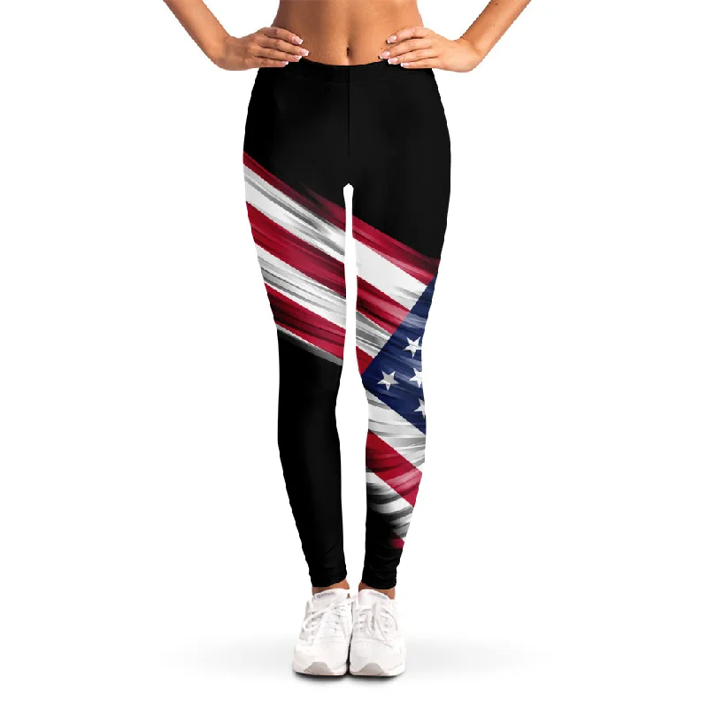 Price Meltdown American Flag Wing Print Women's Leggings