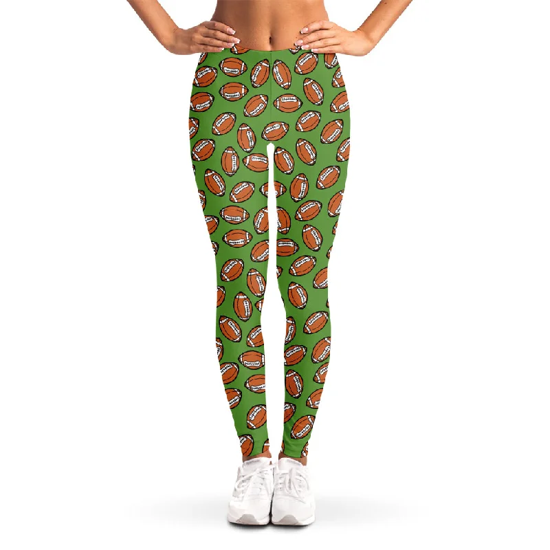 Limited Time Discount American Football Ball Pattern Print Women's Leggings