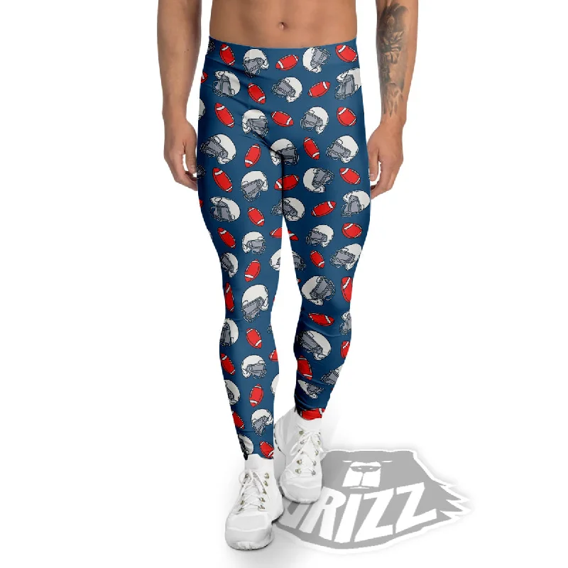 American Football Print Pattern Men's Leggings